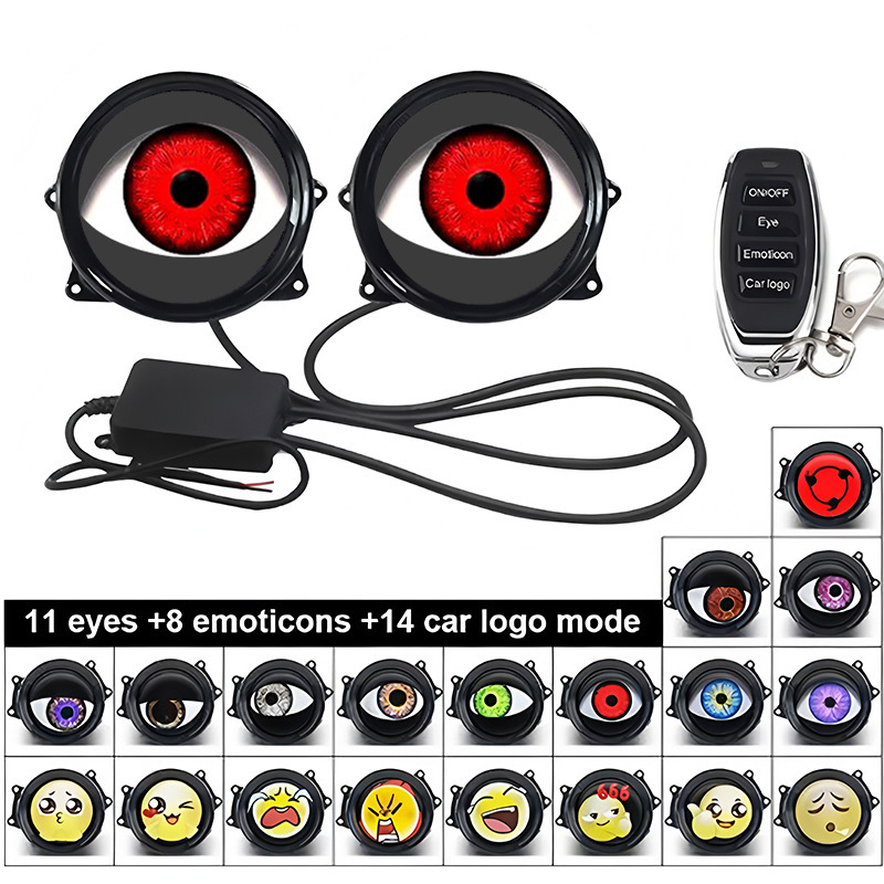 Universal LED Demon Eye Dynamic Projector Headlight Ambient Light - Image 16