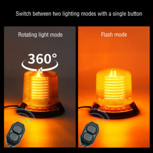 Vehicle Mounted Solar Warning Light Waterproof Magnetic Strobe/Flashing Light for Work Vehicles Roof-Mounted Nighttime Parking Warning Light