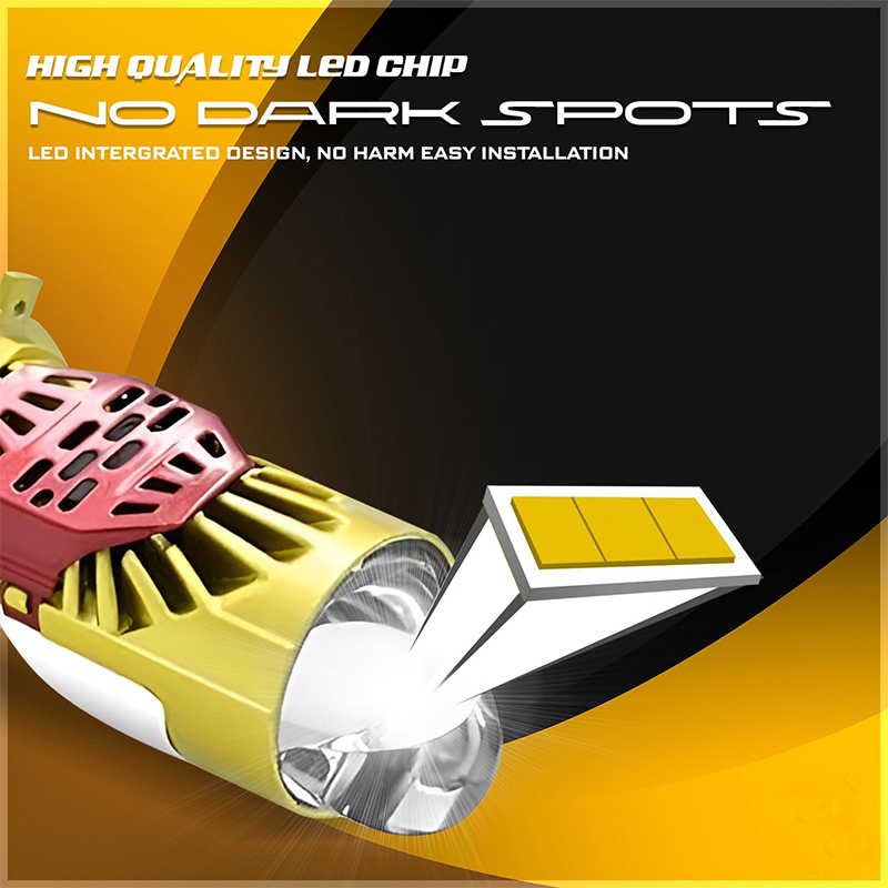 Super Bright H4 55W Motorcycle LED Projector Headlight Bulb - Image 4