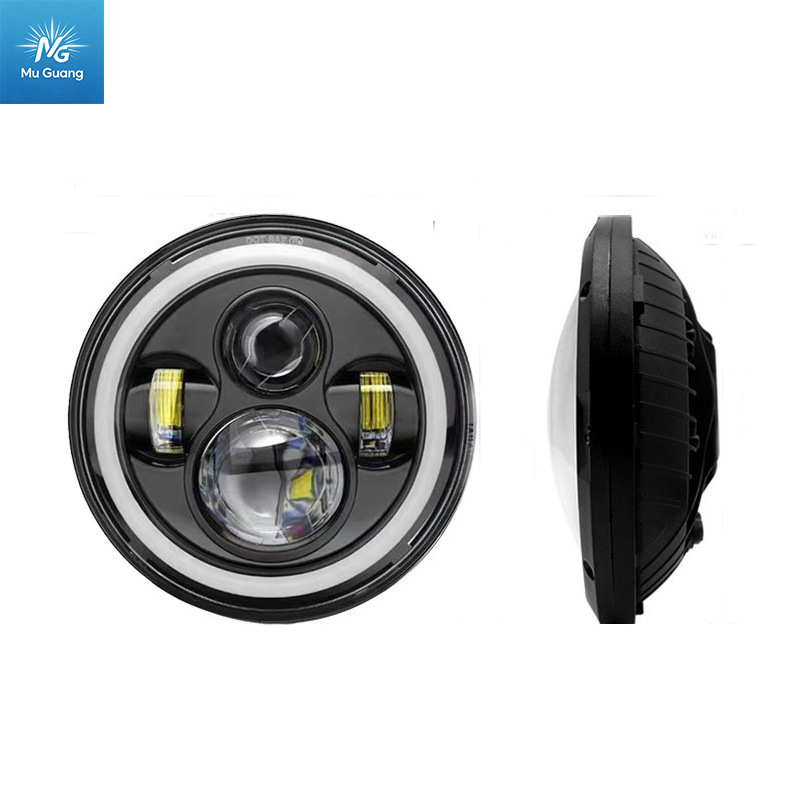 7-inch 4-bead 60W modified off-road motorcycle LED headlight for Harley Wrangler - Image 6