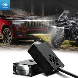 Concealed mini matrix laser headlights yellow and white LED grille lights