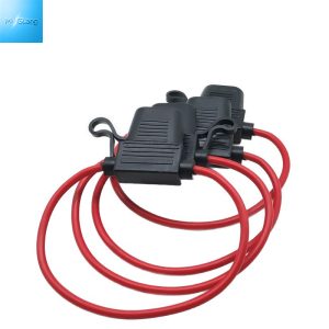 Waterproof vehicle circuit protection fuse holder 12V‑24V automobile fuse holder connector with Red Wire for Auto Circuit Protection