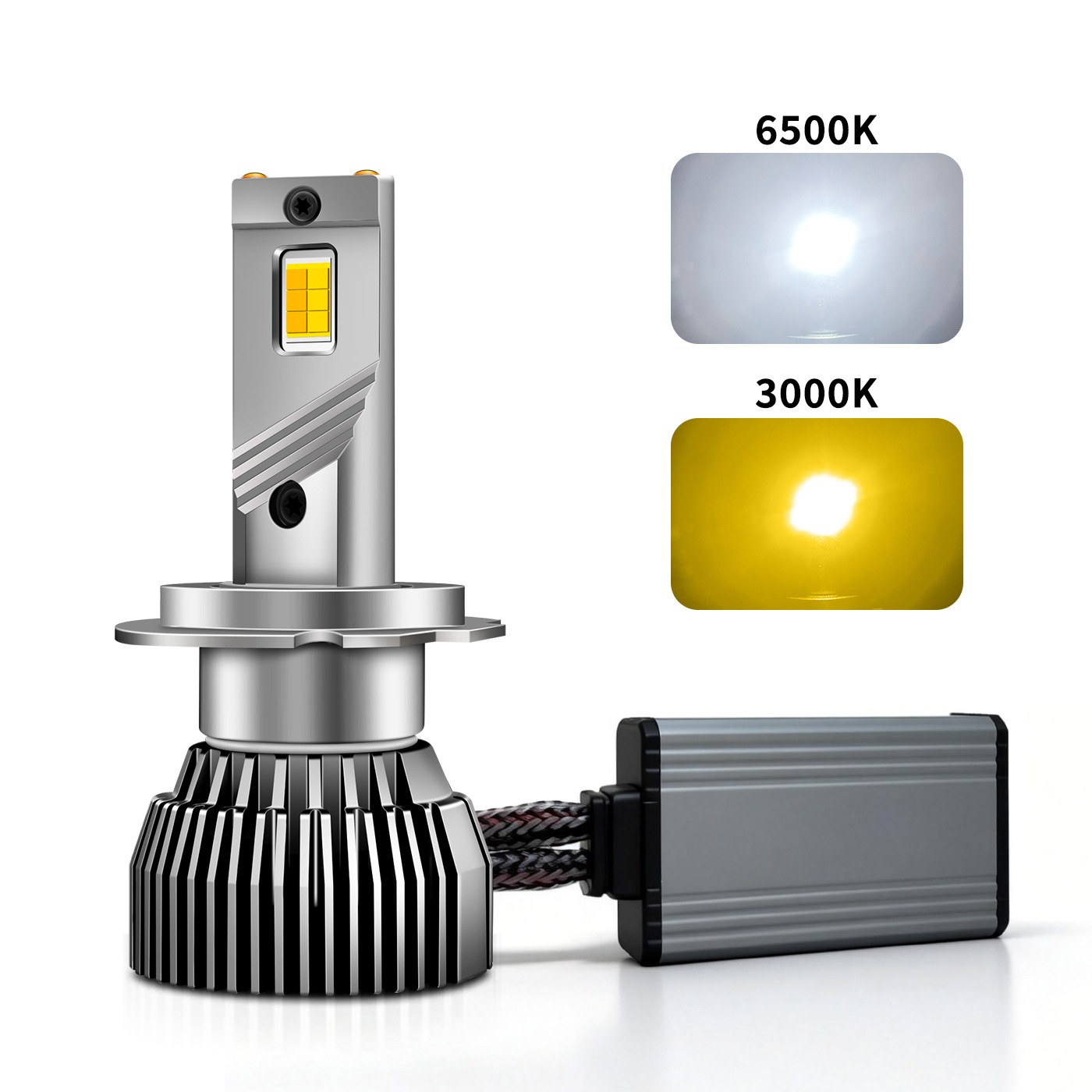 Dual Colors H4 LED Headlight 12V Universal Anti Glare Automotive LED Headlamp Long Lifespan LED Light For Car Modification - Image 7