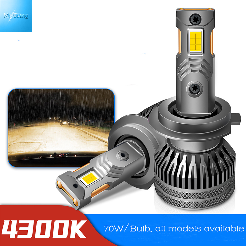 Wholesale LED Headlight Bulbs 4300K Warm White High Lumen Auto LED Head Lamp IP68 Waterproof No Flicker Canbus Error Free Car Headlight Replacement