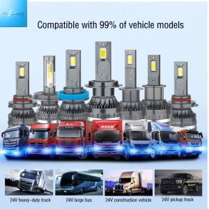 24V Canbus LED Headlights For heavy-Duty Trucks Buses Construction Vehicles Pickup Trucks