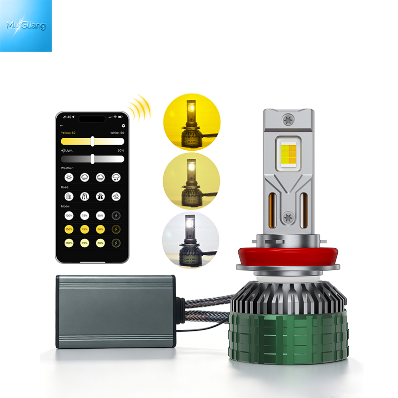 Super Bright High Lumen LED Headlight APP Smart Control No Dazzling Oncoming Cars LED Car Light - Image 3