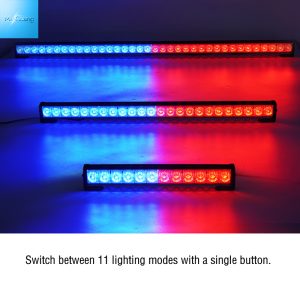 LED Emergency Light Bar Red Blue Amber Flashing Strobe Warning Light For Sanitation Tow School Bus
