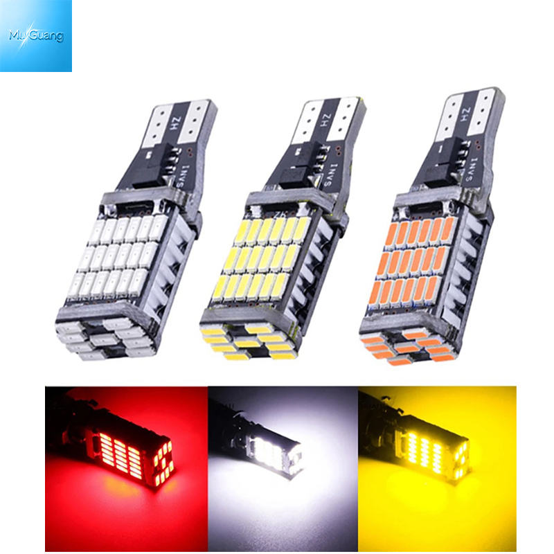 Built-in constant current IC decoding chip Car LED Reversing Light T15 4014 45SMD colorful High Brightness Taillight Turn Signal Reversing Light