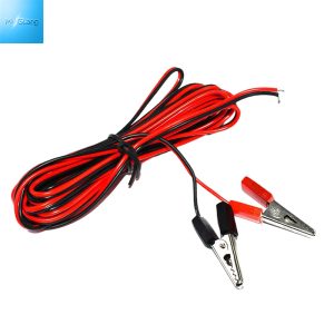 Alligator Clip Test Lead Wire Red Black Heavy‑Duty Crocodile Clip Cable 12V DC for Car Battery Power Test Automotive Electrical Circuit Testing