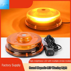 Factory direct wholesale 12V 24V Truck LED Strobe Warning Light Magnetic base Shockproof High Bright LED Emergency Warning Light