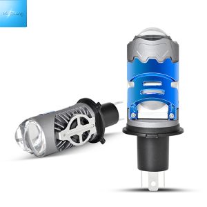 6000K White Motorbike Projector Lens H4 Motorcycle LED Headlight Bulb 12V High Lumen Moto Lamp IP68 Waterproof Plug and Play Bike Headlight Upgrade Kit