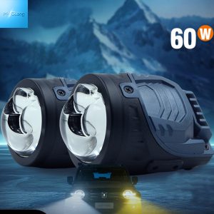 2.0 Inch Car LED Fog Lamp Projector 3000K 4300K 6000K Wider Road Illumination Perfect LED Lens Projector Replacement For Auto Modification
