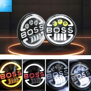 High Bright Offroad LED Projector Headlamp BOSS Type Canbus No Error Jeep Wrangler LED Headlight