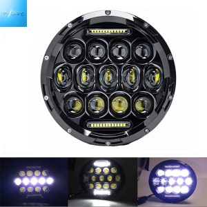 Wholesale 7 inch LED round headlight 13 beams Waterproof Modified LED Headlight For Jeep Harley