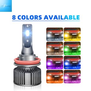 Head-Turning Style 8 Colors LED Headlight High Bright LED Chip 28W Eye-Catching Headlight Kits For Car Modification