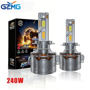 Wholesale 7 Copper Tubes Super Bright LED Headlight 120W High Power Led Update Headlight Kits For Car